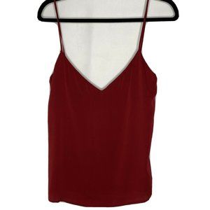 L'AGENCE Tank / Cami 100% Silk Red Size small